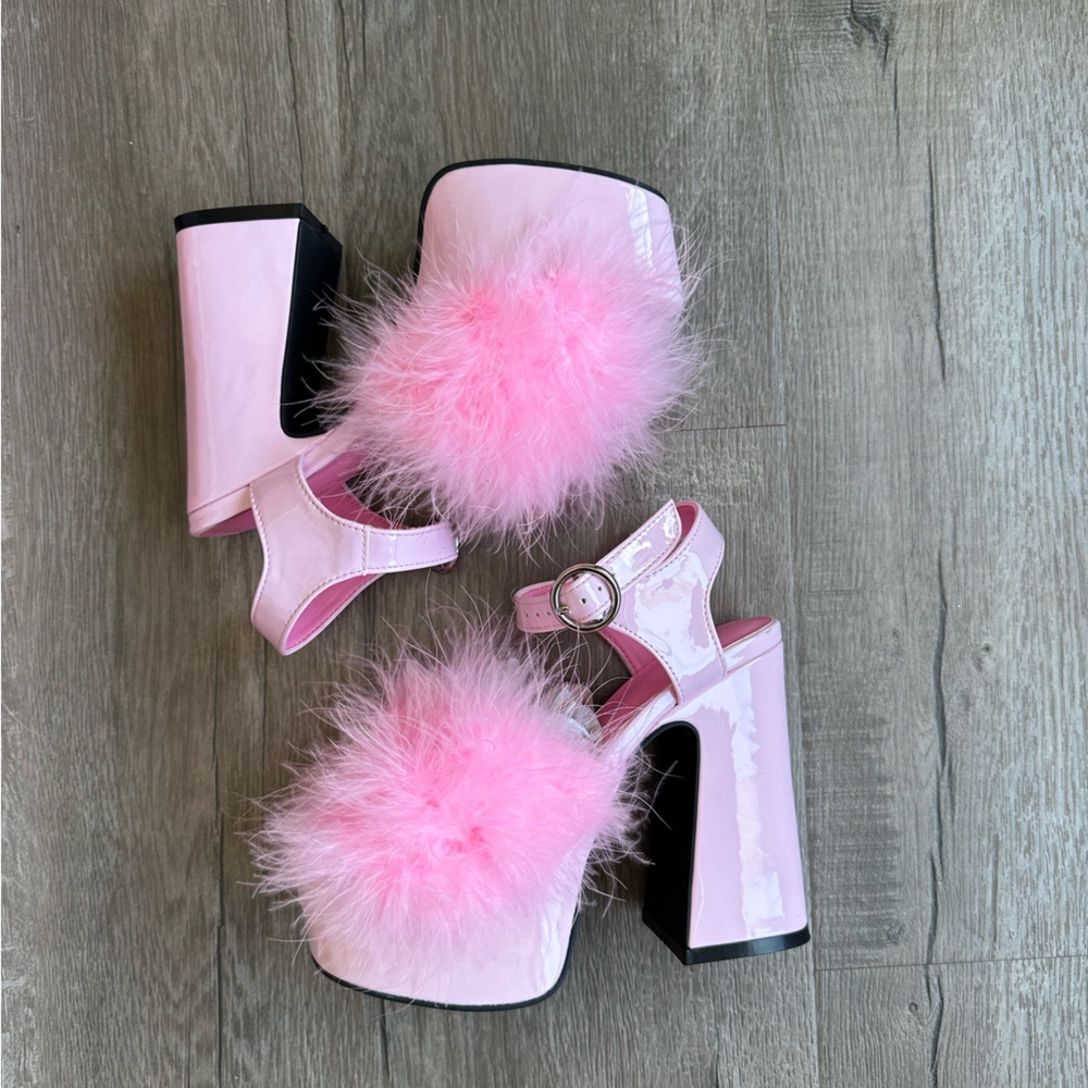 SUGARTHRILLZ BLUSHIN' N' CRUSHIN' MARABOU HEELS
